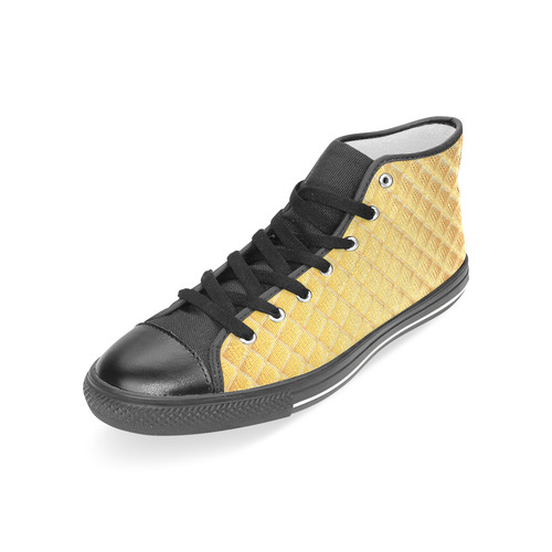 Gleaming Golden Plate Women's Classic High Top Canvas Shoes (Model 017)