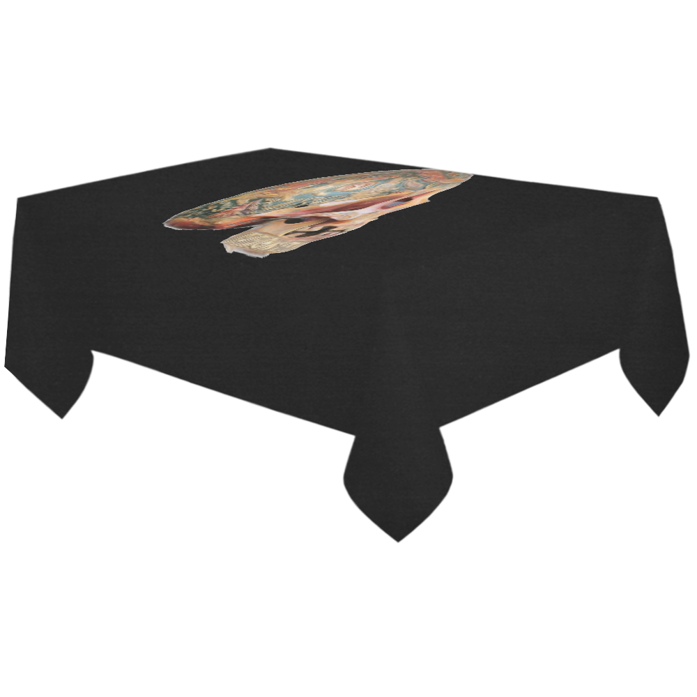 Colored Human Skull Cotton Linen Tablecloth 60"x120"