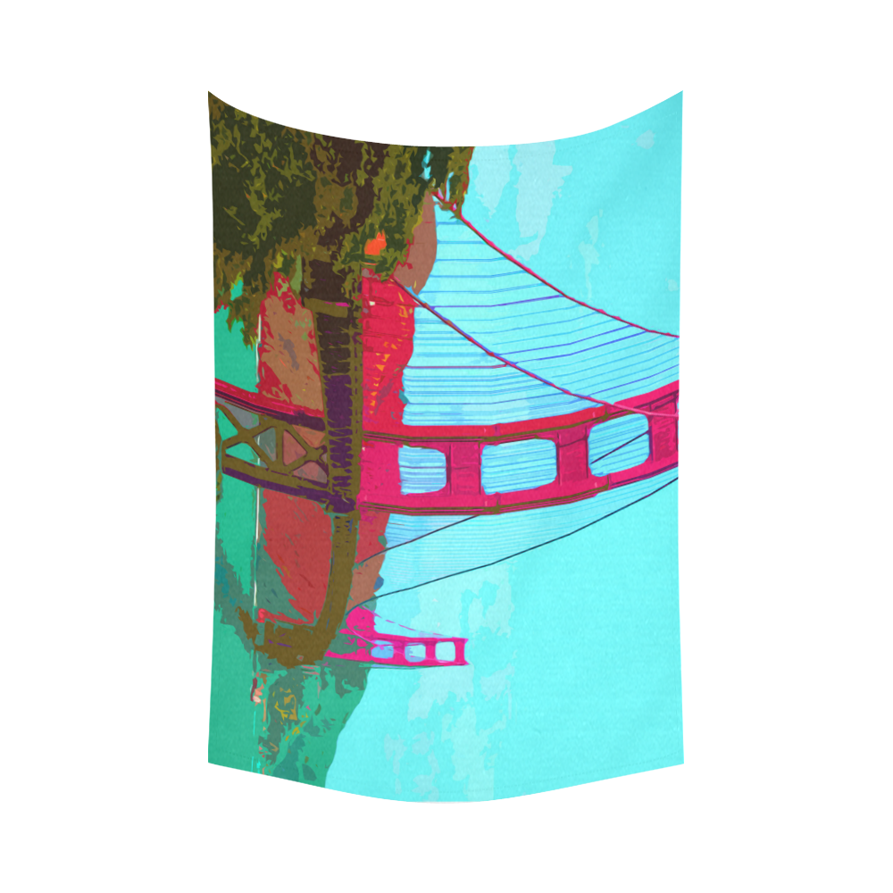 Golden_Gate_Bridge_20160901 Cotton Linen Wall Tapestry 90"x 60"