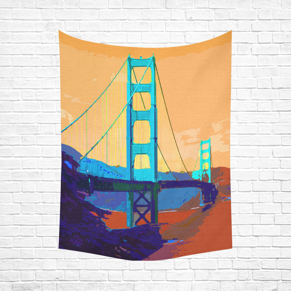 Golden_Gate_Bridge_20160905 Cotton Linen Wall Tapestry 60"x 80"