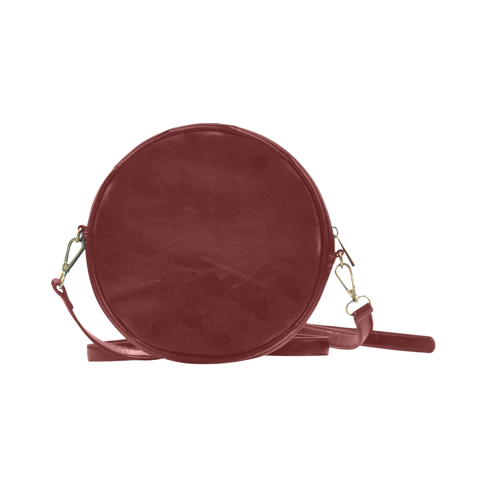 Vintage Red Floral Lace Round Sling Bag (Model 1647)