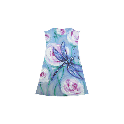 Dragonfly on roses Alcestis Slip Dress (Model D05)