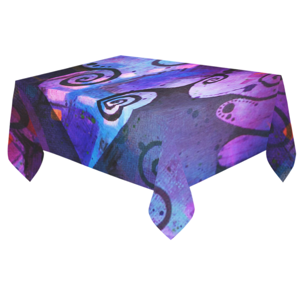 Midnight In My Mind Cotton Linen Tablecloth 60"x 84"