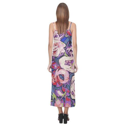 Floral Art Studio 28216Z V-Neck Open Fork Long Dress(Model D18)