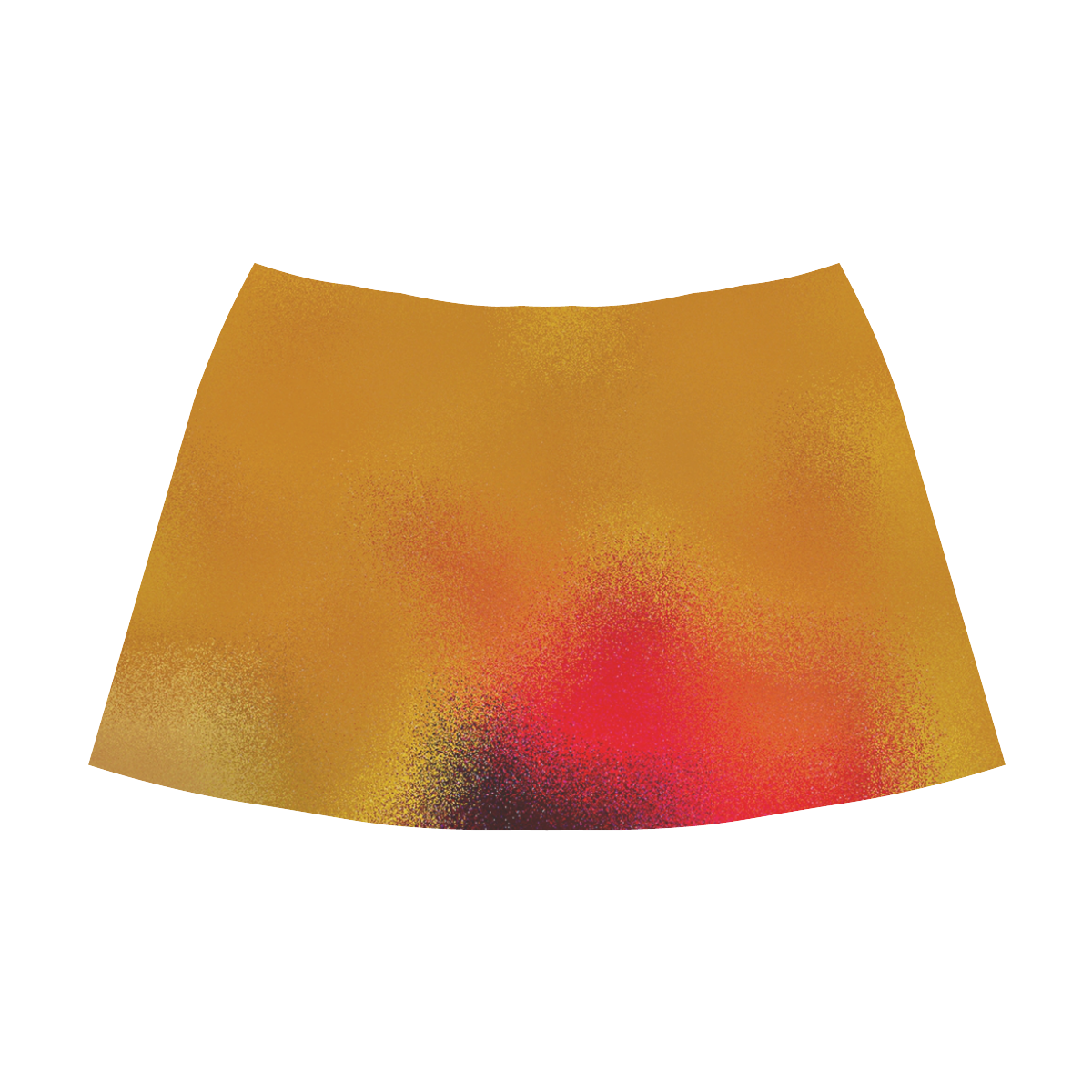 Skirt-orange cirkle Mnemosyne Women's Crepe Skirt (Model D16)