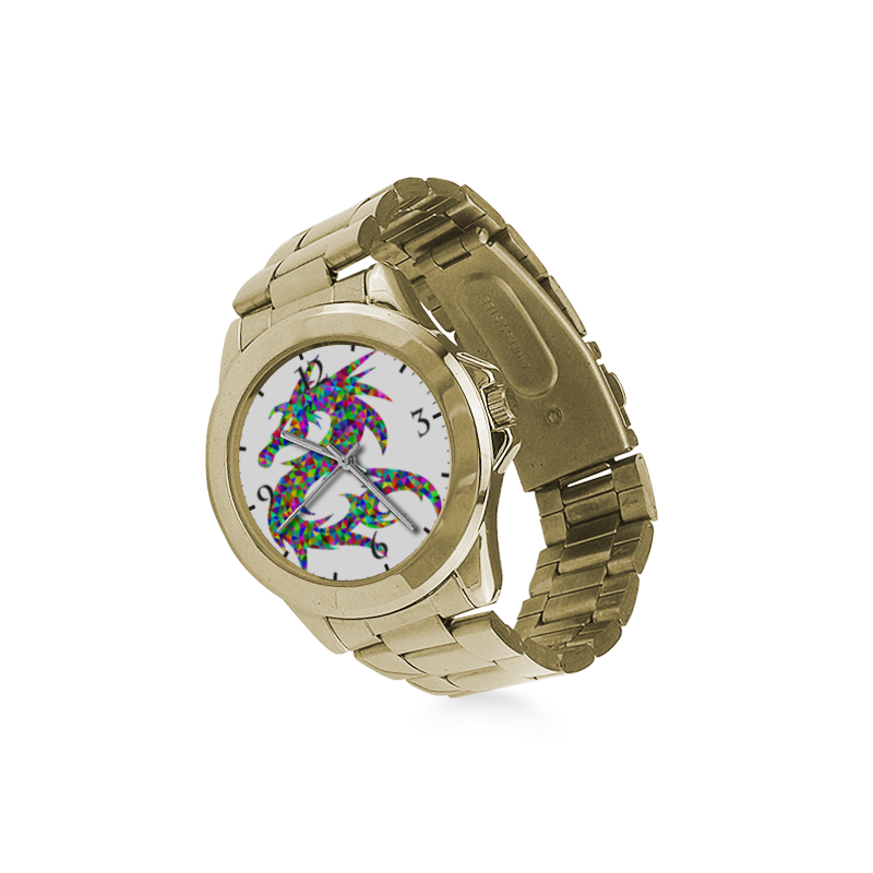 Abstract Triangle Dragon Custom Gilt Watch(Model 101)