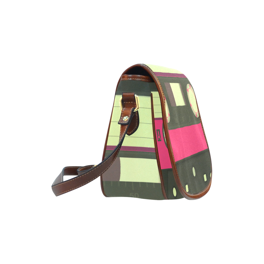 Pink Cassette Tape Saddle Bag/Large (Model 1649)