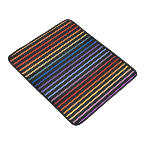 Narrow Flat Stripes Pattern Colored Beach Mat 78"x 60"