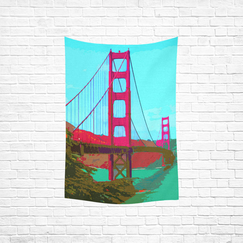 Golden_Gate_Bridge_20160901 Cotton Linen Wall Tapestry 40"x 60"