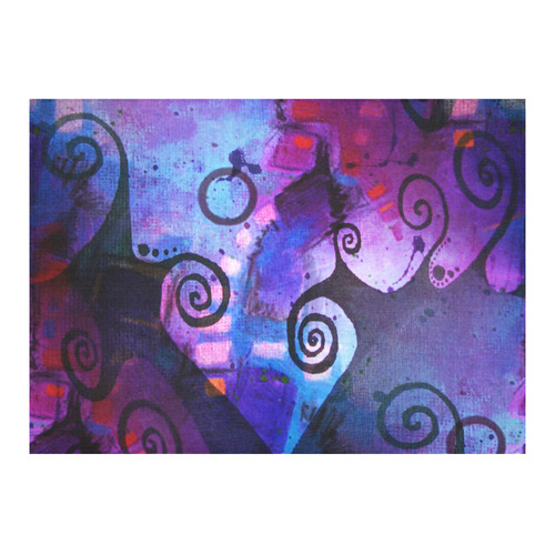 Midnight In My Mind Cotton Linen Tablecloth 60"x 84"