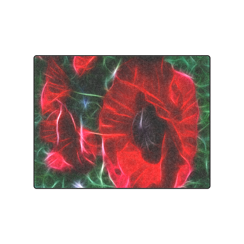 Wonderful Poppies In Summertime Blanket 50"x60"