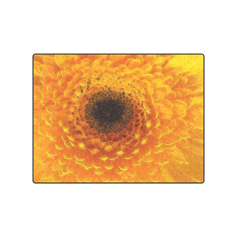 Yellow Flower Tangle FX Blanket 50"x60"
