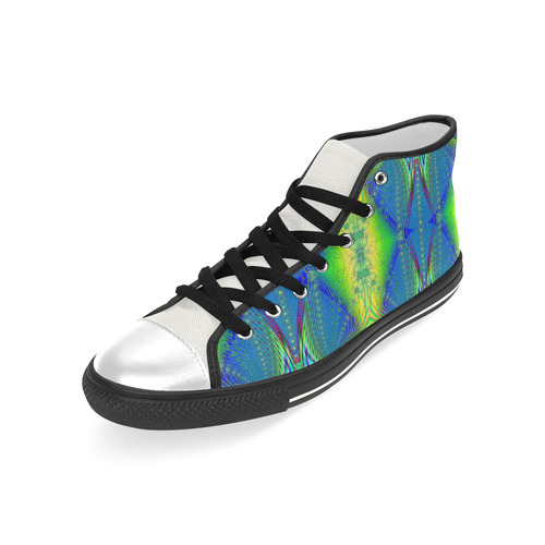Spring Nymphs Dancing on the River Fractal Men’s Classic High Top Canvas Shoes (Model 017)