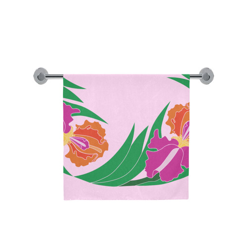 Pink Iris Ring Bath Towel 30"x56"