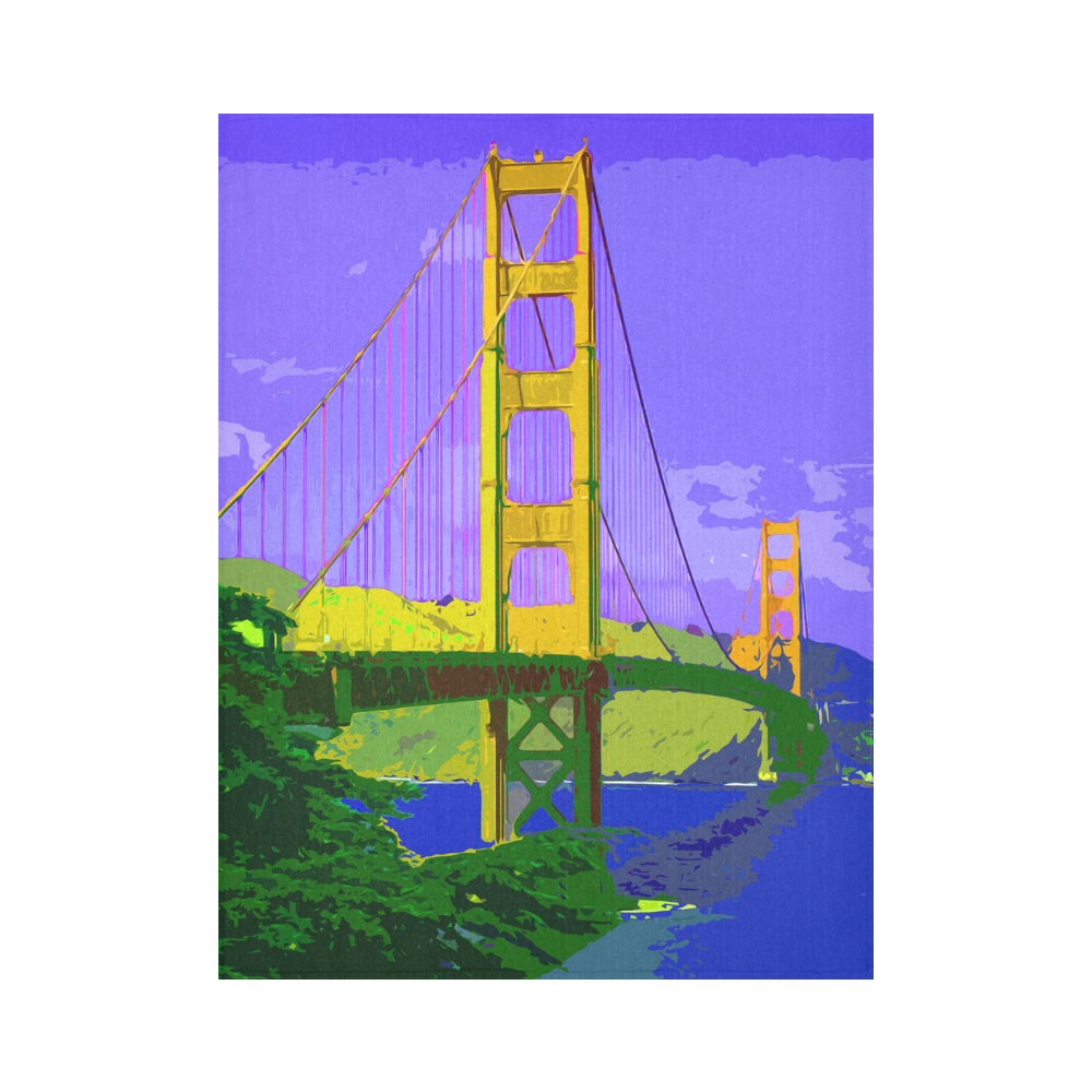 Golden_Gate_Bridge_20160909 Cotton Linen Wall Tapestry 60"x 80"