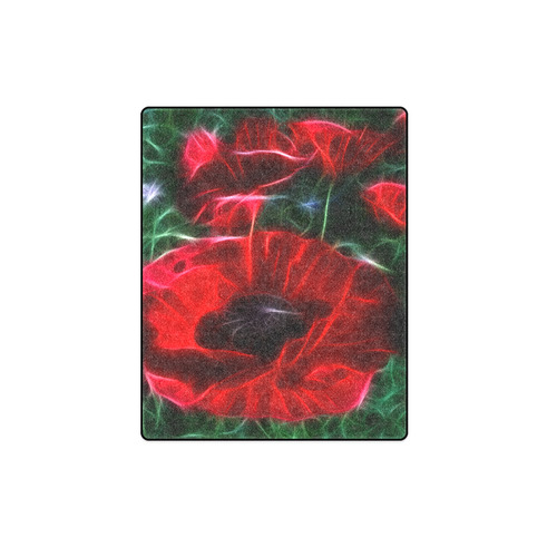 Wonderful Poppies In Summertime Blanket 40"x50"