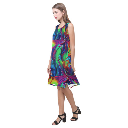 Floral ArtStudio 1016C Sleeveless Splicing Shift Dress(Model D17)