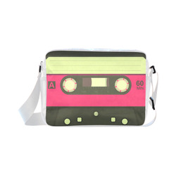 Pink Cassette Tape Classic Cross-body Nylon Bags (Model 1632)
