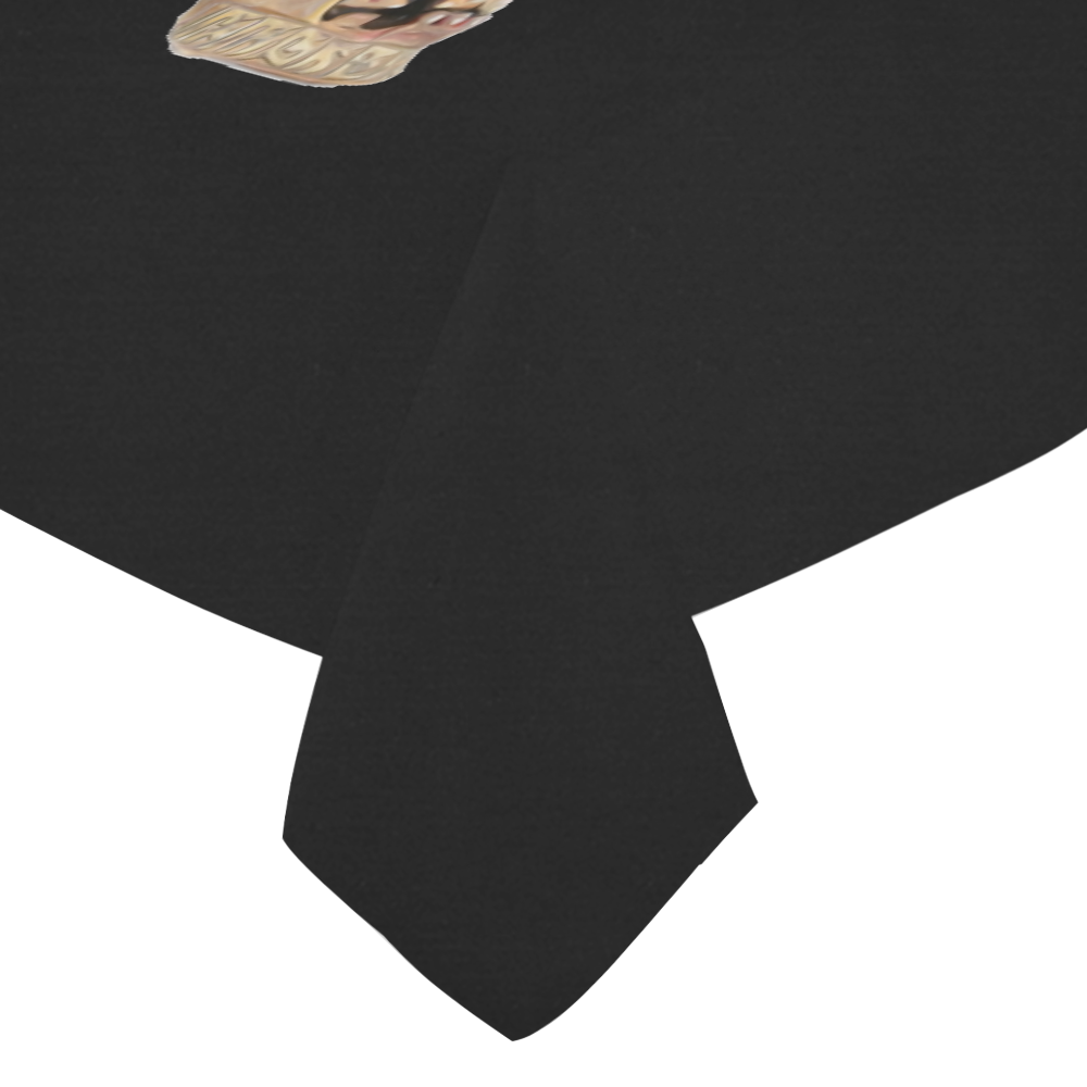 Colored Human Skull Cotton Linen Tablecloth 52"x 70"