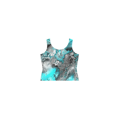awesome fractal 30 Sleeveless Splicing Shift Dress(Model D17)