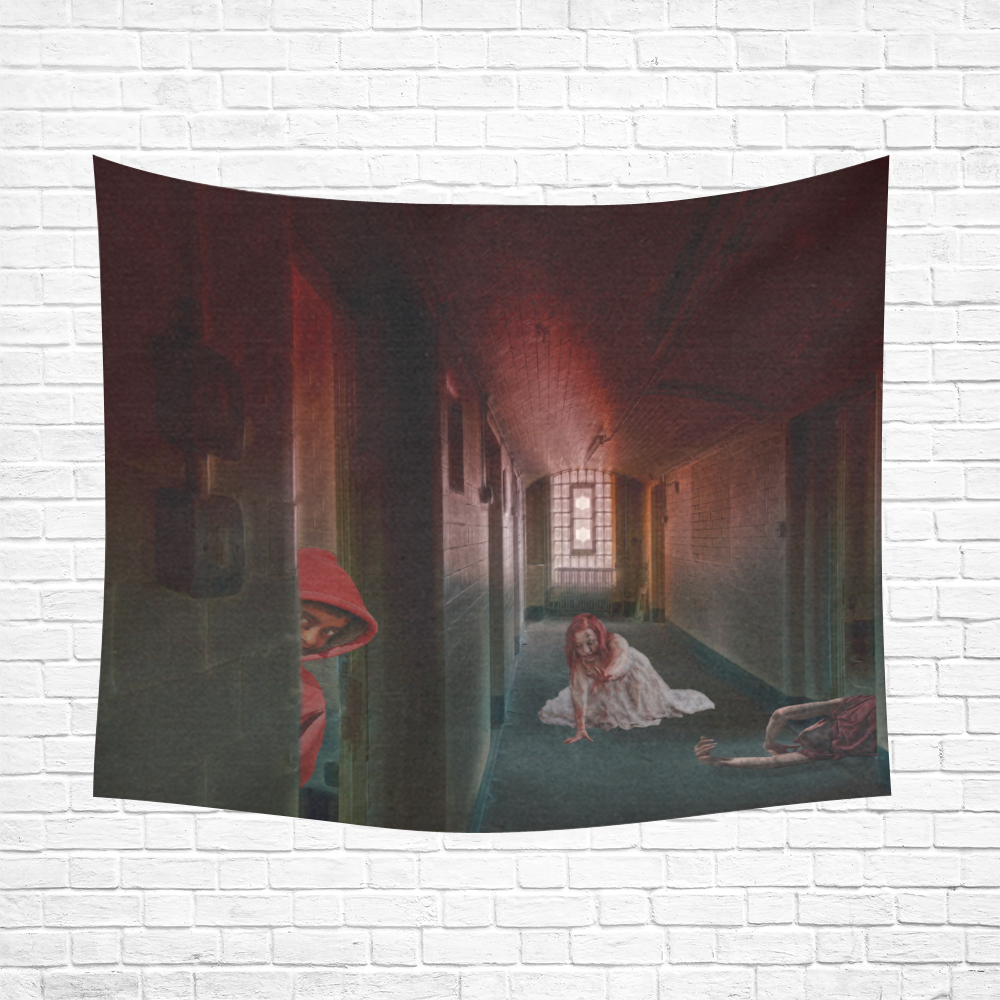 Survive the Zombie Apocalypse Cotton Linen Wall Tapestry 60"x 51"