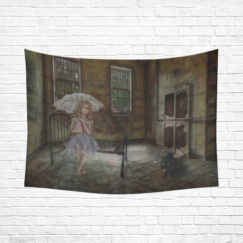 Room 13 - The Girl Cotton Linen Wall Tapestry 80"x 60"