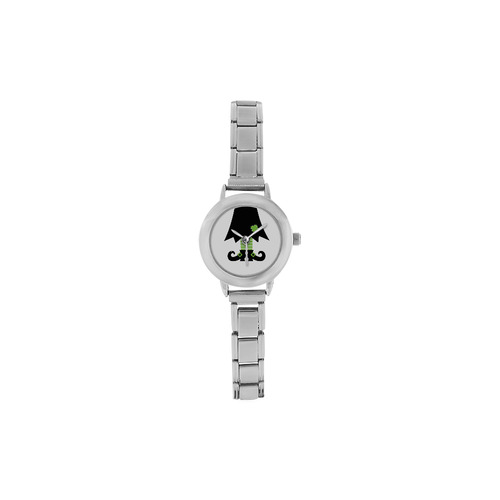 Cute halloween stylized Artistic watches with Witch legs Women's Italian Charm Watch(Model 107)