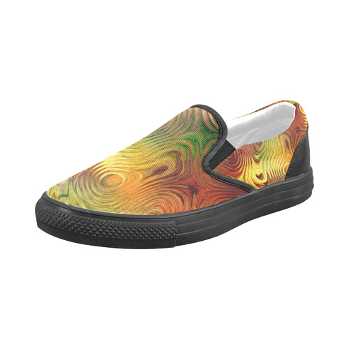 Autumn Leafs Underwater Men's Slip-on Canvas Shoes (Model 019)