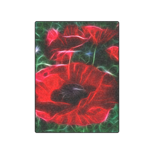 Wonderful Poppies In Summertime Blanket 50"x60"