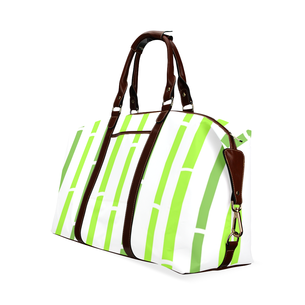 Fresh and WILD Ginko Original designers travel bag : wild green and white edition Classic Travel Bag (Model 1643) Remake