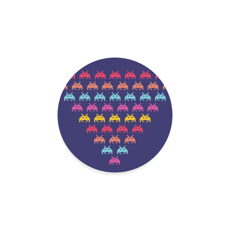 Little galaxy colorful Creatures : vintage Coaster Edition Round Coaster