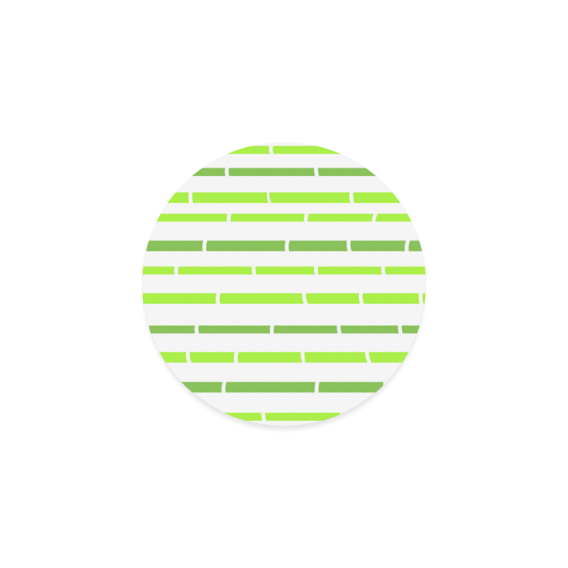 Bamboo designers Coaster : wild green with stripes Round Coaster