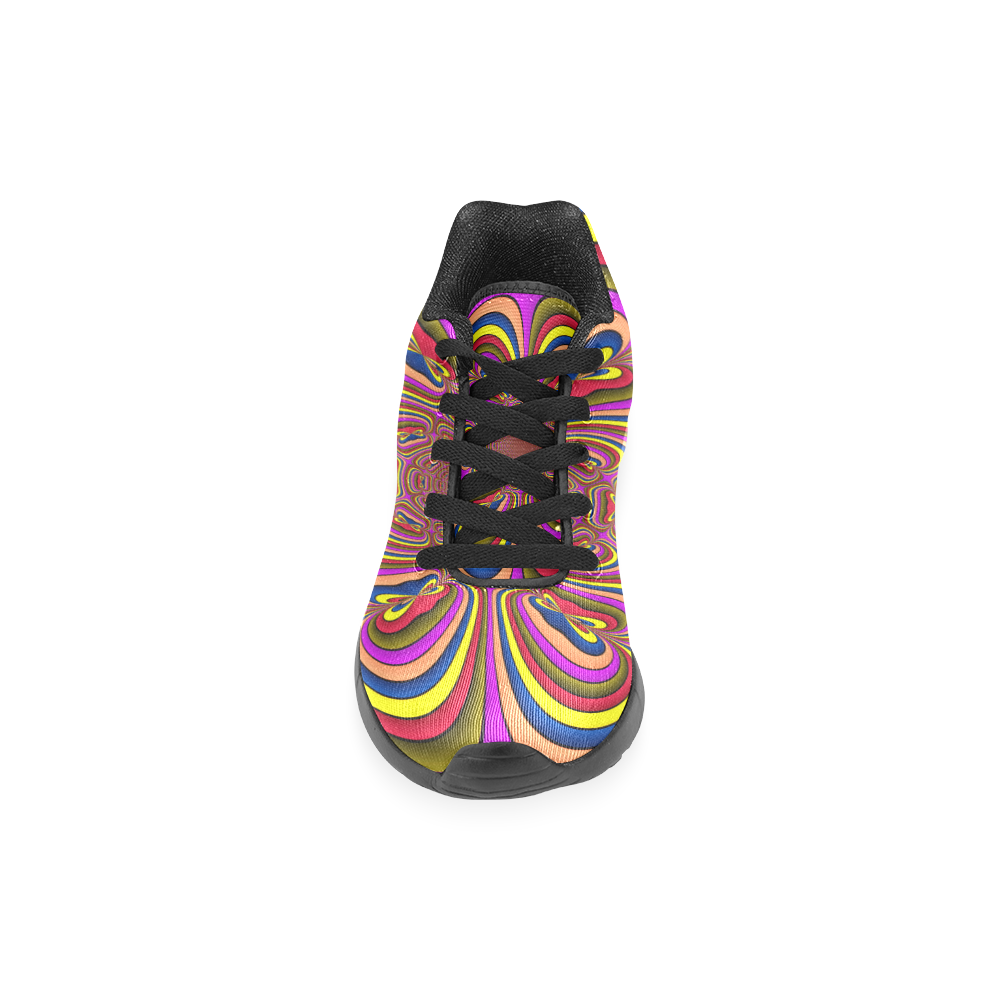 Yellow Lilac Abstract Flower Men’s Running Shoes (Model 020)