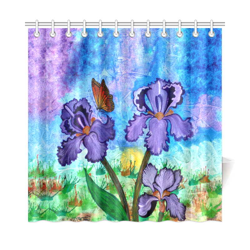 Iris at Sunrise Shower Curtain 72"x72"