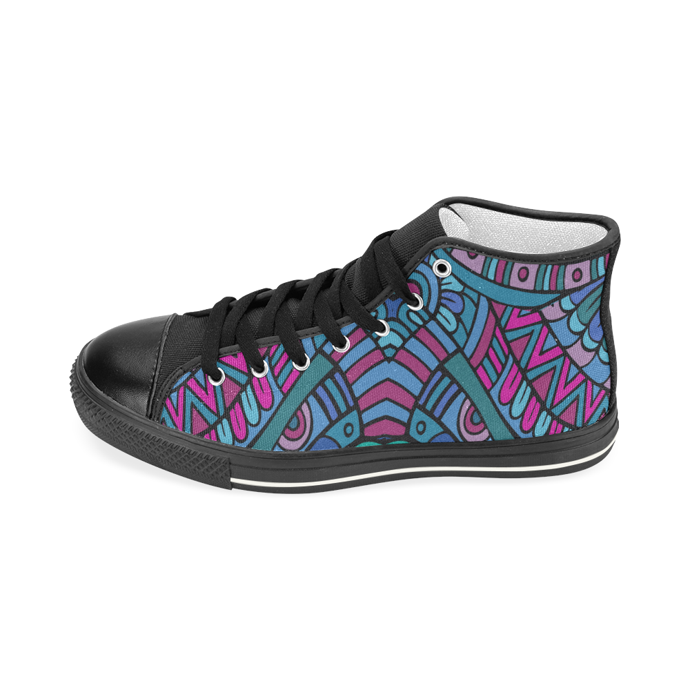 Ethnic2 Women's Classic High Top Canvas Shoes (Model 017)