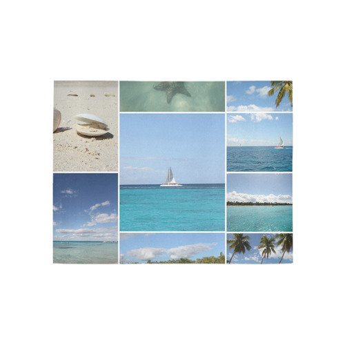 Isla Saona Caribbean Photo Collage Area Rug 5'3''x4'