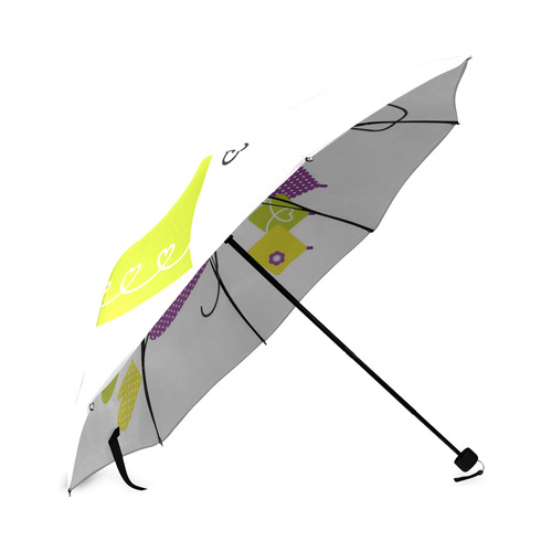Original designers Kitchen edition : vintage yellow and green with purple. Original gifts edition fo Foldable Umbrella (Model U01)
