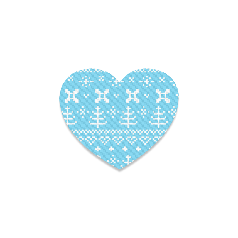 Artistic WINTER Coaster Gift edition : Blue and white Heart Coaster