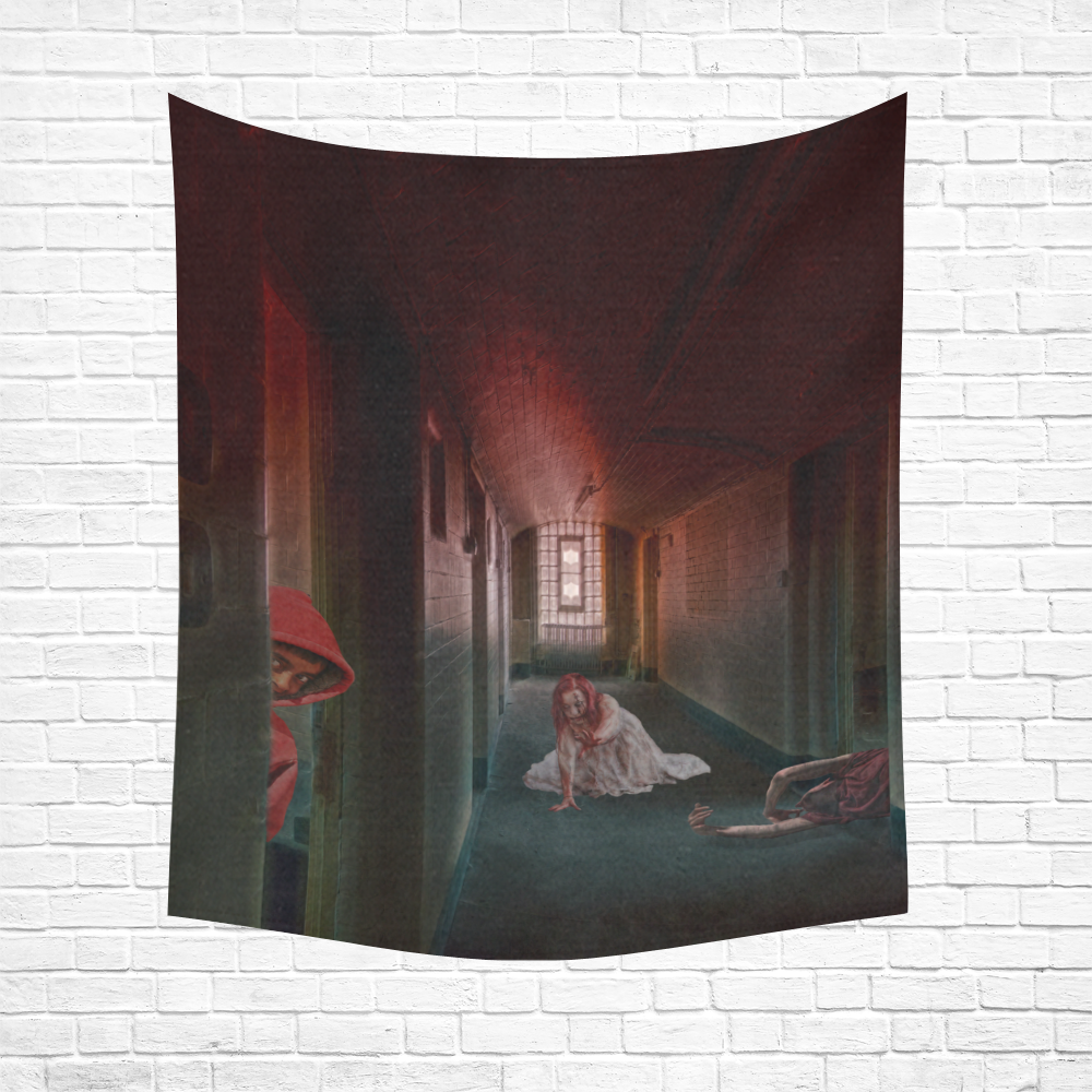 Survive the Zombie Apocalypse Cotton Linen Wall Tapestry 51"x 60"
