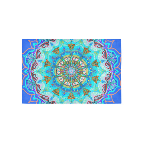 mandala hanoucca aquarelle 8 Area Rug 5'x3'3''