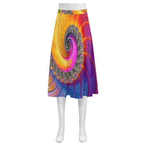 Fractal20160835 Mnemosyne Women's Crepe Skirt (Model D16)