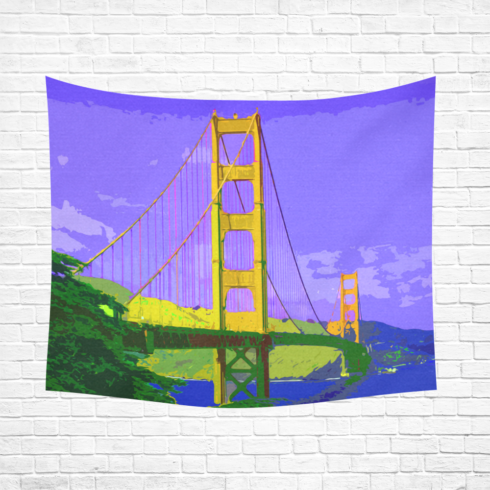 Golden_Gate_Bridge_20160909 Cotton Linen Wall Tapestry 60"x 51"