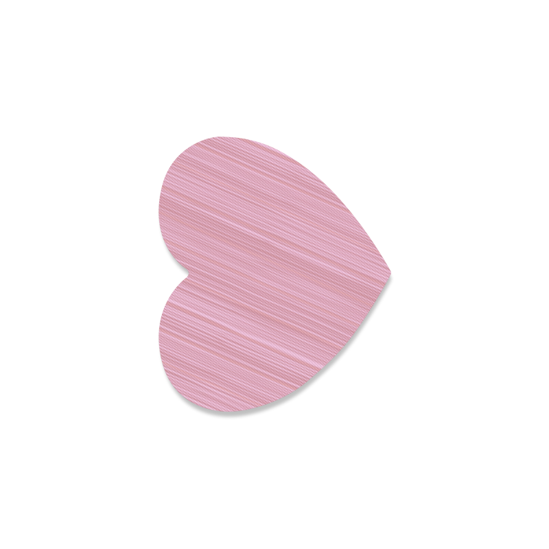 100 % Rubber coast heart-shaped pink wooden Design Heart Coaster