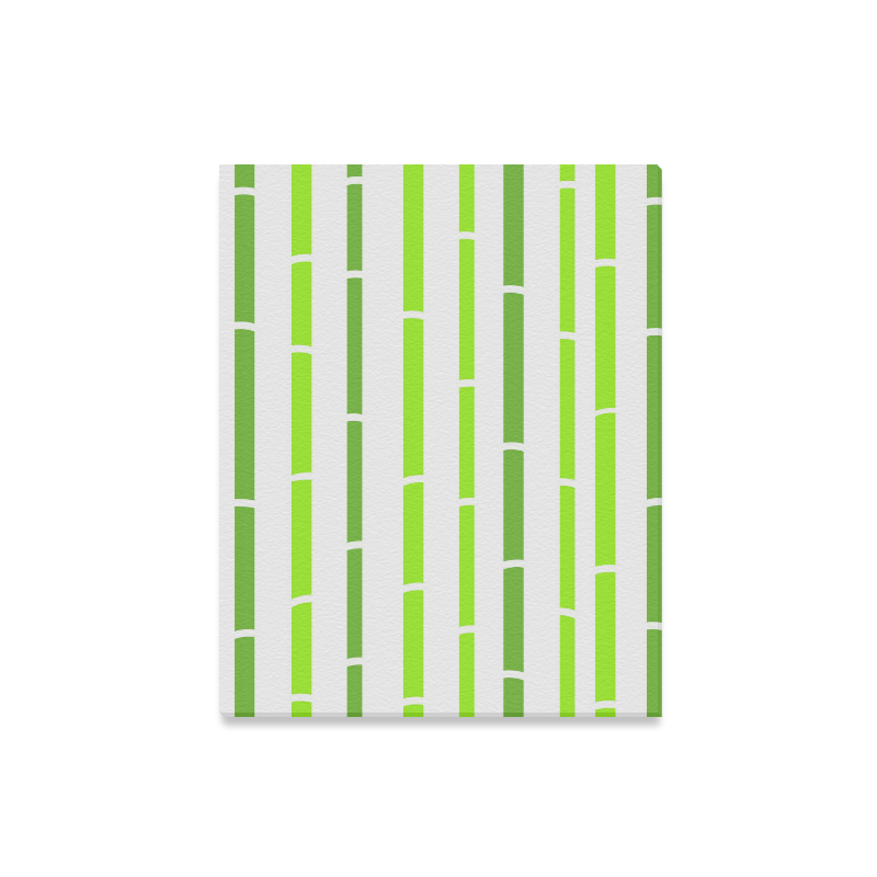 Cute green bambo  - inspired 60s collection Canvas Print 16"x20"