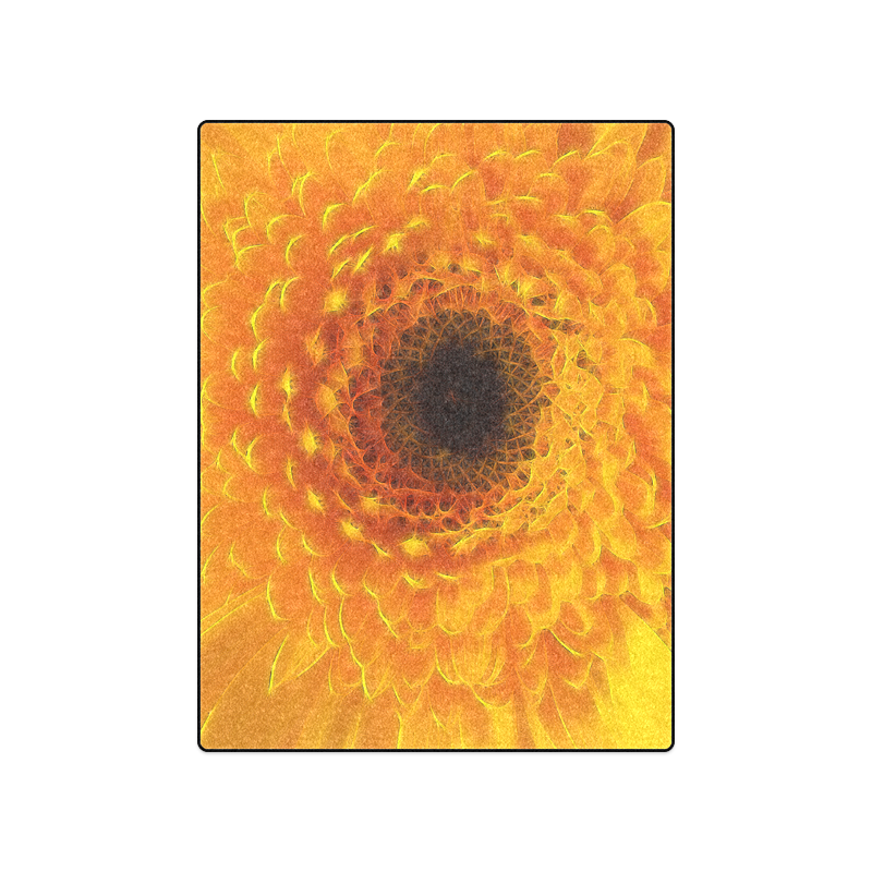 Yellow Flower Tangle FX Blanket 50"x60"