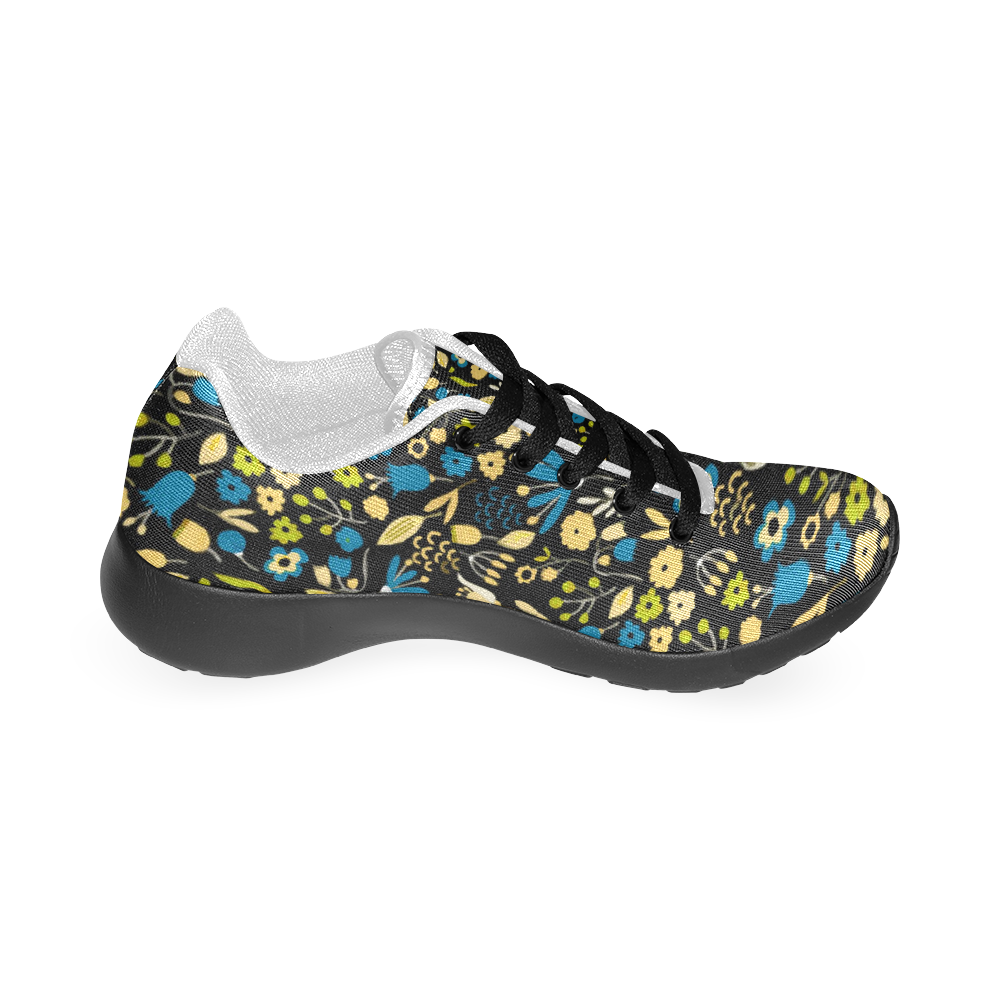 Cute Watercolor Floral Pattern Women’s Running Shoes (Model 020)