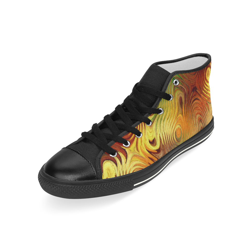 Autumn Leafs Underwater Men’s Classic High Top Canvas Shoes (Model 017)