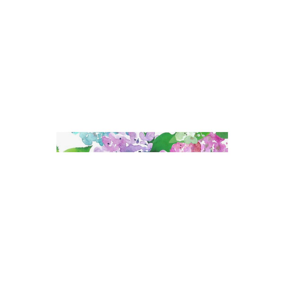 Watercolor Hydrangea, flower, flowers Mnemosyne Women's Crepe Skirt (Model D16)