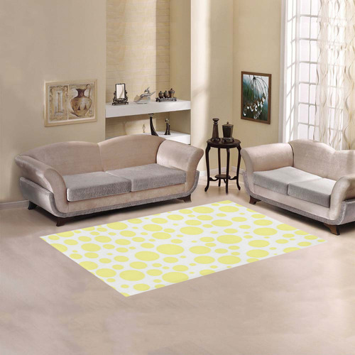 yellow polka dots Area Rug 5'x3'3''