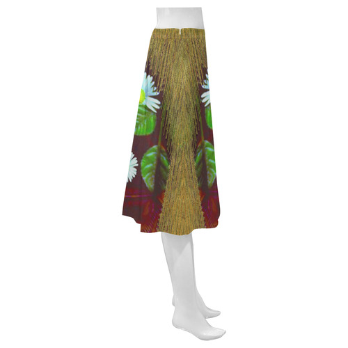 Peace bat in the dark Mnemosyne Women's Crepe Skirt (Model D16)